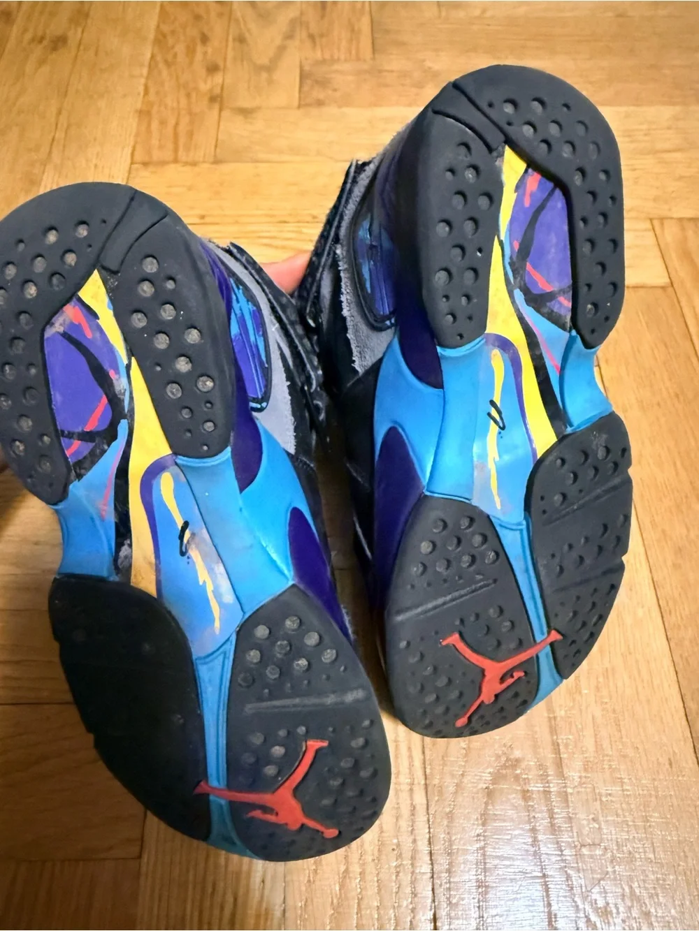 Jordan Kids' Sneakers - Black with Purple & Teal Accents